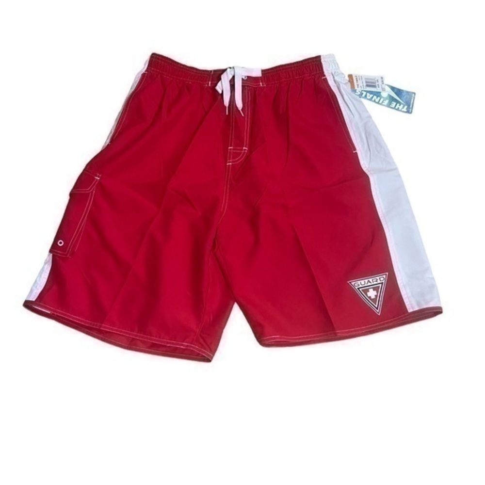 TYR The Finals Guard Male Swim Trunks - Red - Size XXL - NWT